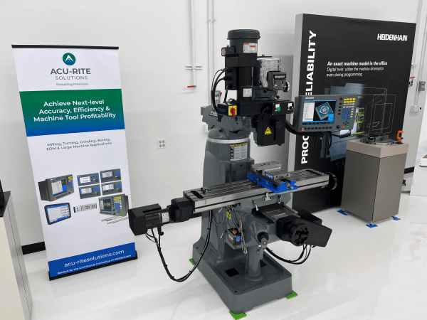 A 3-axis Bridgeport machine equipped with a MILLPWR G2 from ACU-RITE SOLUTIONS.