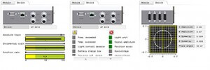 Figure 4: The MSE 1000 outputs diagnosis data directly to connected encoders and inspection devices: EnDat evaluation figures (left), warnings and alarms (center), and Lissajous figures (right).